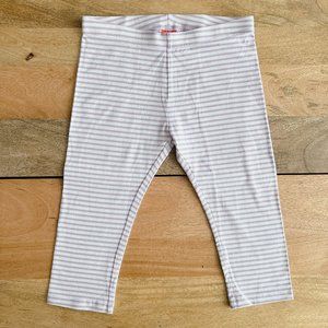$2 Joe Fresh leggings size 7-8 girl's pant joggers kids purple stripe